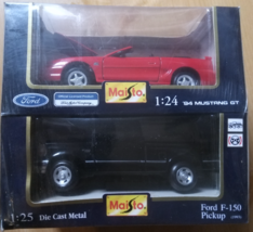 94 Mustang and 93 Ford F150 Maisto 1:24 Box Set - £23.50 GBP