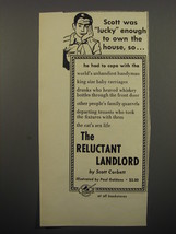 1950 Thomas Y. Crowell Book Ad - The Reluctant Landlord by Scott Corbett - £14.76 GBP