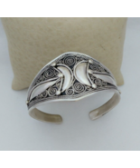 Moroccan Bracelet Silver Cuff Vintage Berber Tribal Ethnic Jewelry Bangl... - $69.30