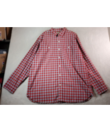 L.L. Bean Shirt Mens XL Red Check Flannel Long Sleeve Pockets Collar But... - £21.19 GBP