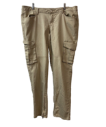 Allen B by Allen Schwartz Tan canvas Cargo Pants Womens Size 16 Taper An... - £13.33 GBP