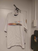 AUTOGRAPHED PATRICK CARPENTIER Nascar official white T-Shirt Size L Larg... - $20.00