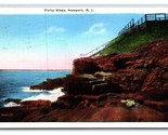 Forty Steps Newport Rhode Island RI WB Postcard N21 - $4.90
