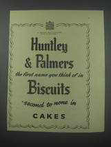 1954 Huntley &amp; Palmers Biscuits Ad - Huntley &amp; Palmers the first name you think  - £14.77 GBP