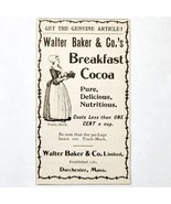 Walter Baker Hot Chocolate 1897 Advertisement Victorian Cocoa ADBN1uuu - £11.19 GBP