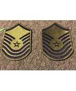 1 PAIR 2 PATCHES 1976-1993 USAF Air Force Rank Patch SENIOR MASTER SERGE... - $287.68 MXN