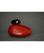 Handmade Cremation Urn for Ashes &quot;Stone&quot; - Large | Red | Ceramic - $400.00+