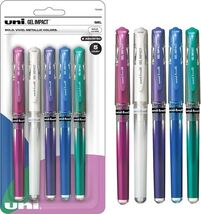 Uni-Ball Signo 207 Gel Impact Stick Gel Pen, 5 Assorted Metallic Pens, 1... - $19.99