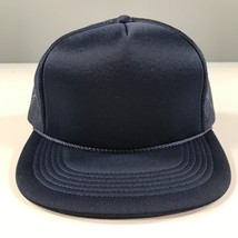 Vintage Truckerhut Marineblau Krempe Flach Netz Kuppel Youngan Outdoor C... - $13.84