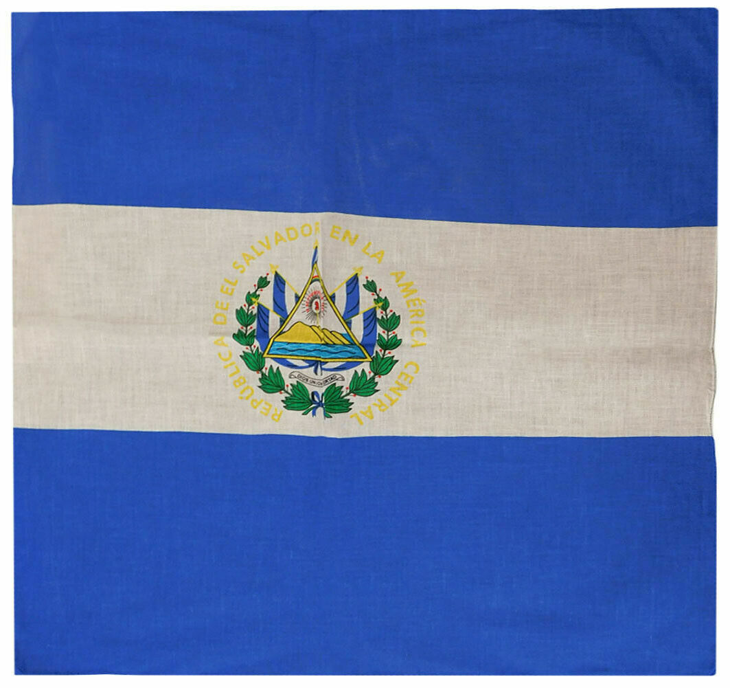 Primary image for El Salvador Country 22"x22" 100% Cotton Bandanna
