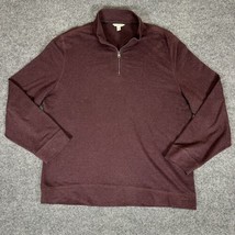 Calvin Klein Sweater Mens XL Burgundy Quarter Zip Long Sleeve Pullover A... - £10.73 GBP