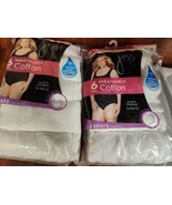 10 pair Ladies Hanes White Just My Size Cotton Panty Briefs size 14 - £11.72 GBP