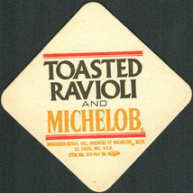 Toasted Ravioli and Michelob Beer Coaster - £3.19 GBP