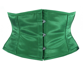 Full Steel Ironing Wasp Waist Shaper Corset Mini Waistbust Sexy Green Sa... - £15.67 GBP+