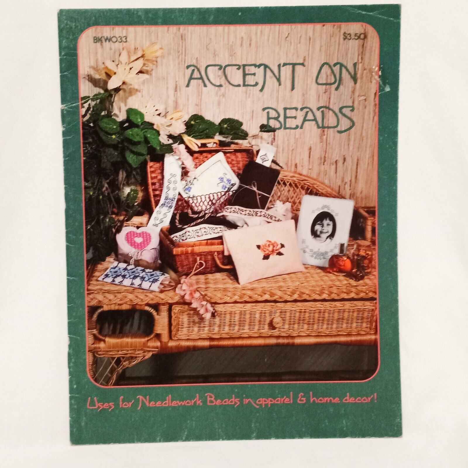 Accent on Beads Cross Stitch Needlework BKW033 Kristy Armstrong Patterns 1984 - $15.83