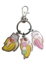 Bananya Banana Cat Group Metal Keychain Licensed NEW - £8.98 GBP