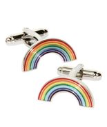RAINBOW CUFFLINKS Lucky Arch LGBTQ Gay Pride NEW w GIFT BAG Wedding Groo... - $11.95