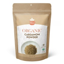 Organic Ground Cardamom Powder (8 OZ) Pure Green Cardamom Spice for Tea and More - £18.97 GBP