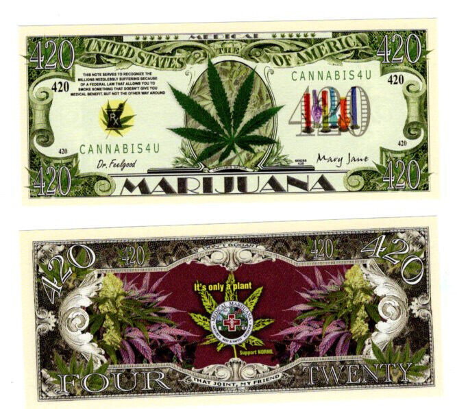 Marijuana Novelty Money Bill NEW - $2.00