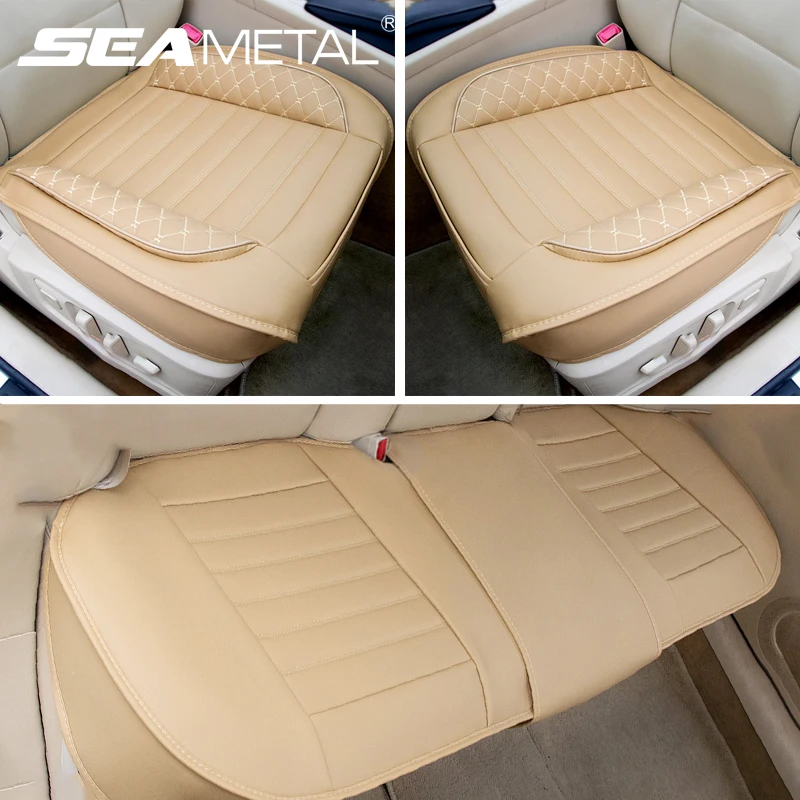 SEAMETAL 1Pc Beige Car Seat Cover Thicken Vehicle Seat Cushion Luxury - £18.87 GBP