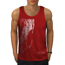 Wellcoda Miami City Map Fashion Mens Tank Top, Big Active Sports Shirt - £14.87 GBP+