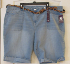 Gloria Vanderbilt Rachel Marbella Wash Bermuda Short Womens PLUS 24W NWT... - $18.42