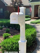 White The Lexington Mailbox and Post Kit Mail Hardware Included Plastic ... - $151.99