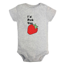 I&#39;d Pick You Novelty Rompers Newborn Baby Bodysuits Jumpsuits One-Piece Outfits - £8.31 GBP