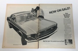 Menge 7 Vintage 1960s Ford Mustage Aufdruck Kunst Auto Ads - £60.44 GBP