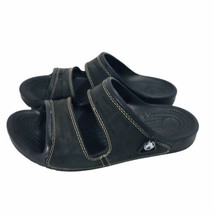 Crocs Mens Yukon 8M Black No Strap Sandal Slip On Shoes Lounge - $21.84