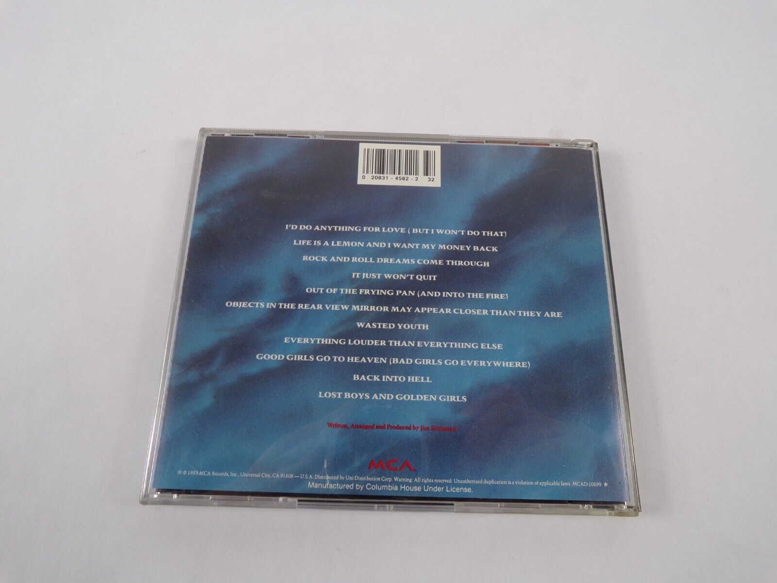 Meat Loaf Bat Out Of Hell Back Into Hell I'D Do Anything For Love Life Is ACD#59 Item image 2