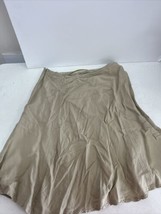 Sz 12 East 5th khaki tan Flared Side Zip Swirl Panel Skirt Career 33X27 - £8.88 GBP