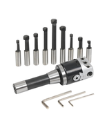 HFS(R) 2" Boring Head Set, 1/2" Carbide Boring Bar Set, 9Pcs, Milling - $128.39