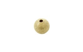 14k solid gold 2mm 3mm 4mm 5mm round Stardust beads  (price for 1 pieces ) - £7.79 GBP