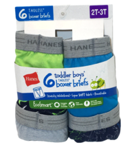 Eco Smart Boxer Briefs Toddler Boys 2T-3T  Hanes Multicolor 6 Pairs Cott... - $11.88