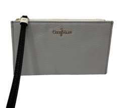 Cole Haan Women&#39;s Pebbled Leather Wristlet Gray - £15.67 GBP