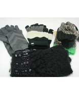 Assorted Winter Gloves Styles Classic Black  Gray Isotoners Open Finger ... - £6.22 GBP+