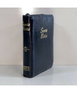 SANTA BIBLIA RV 1960 SPANISH EDITION SOCIEDAD BIBLICA BLACK LEATHER W/ Z... - £39.61 GBP