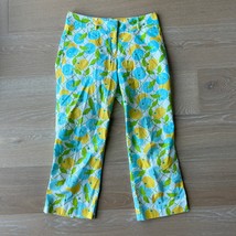 Lilly Pulitzer Vintage White Label Capri Pants Lemons Blueberry Luscious... - $34.99