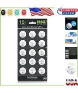 15-Pack High Capacity CR2477 Lithium Batteries - 10 Years Leak-Free Power - $350.61 MXN