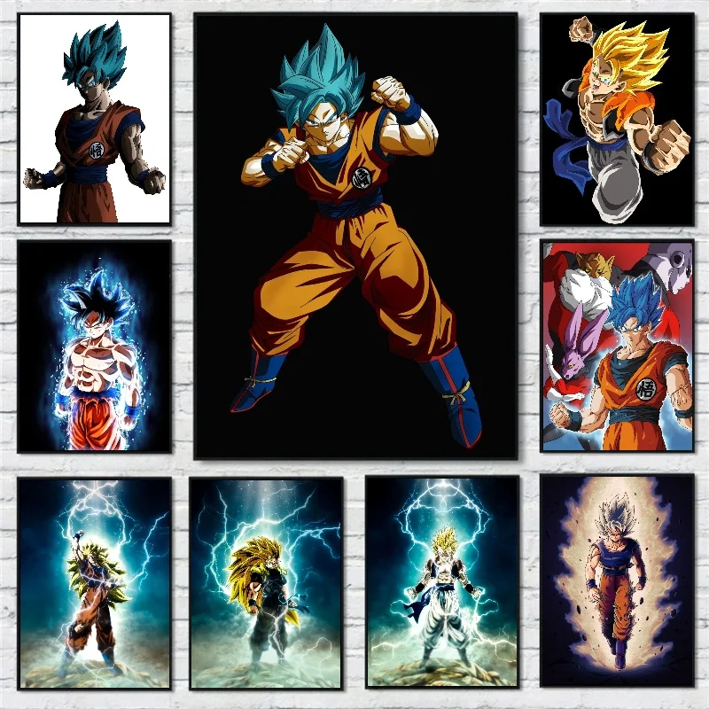 Bandai Peripheral Anime Wall Art Dragon Ball Poster Canvas Painting Print Goku - £10.07 GBP - £19.75 GBP