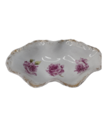 Vintage WS Co. Porcelain Candy/Jewlery Dish Pink Roses 7&quot; Made in Germany - $461.55 MXN
