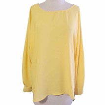 Light Yellow Long Sleeve Blouse Size Medium - £14.53 GBP