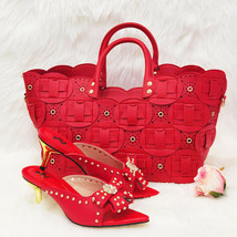 Latest Italian Fashion Shoes Matching Bag With Rhinestone Shoes And Bags... - £84.91 GBP