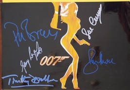 Glossy photo of 007 James Bond Characters&#39; signatures - £11.75 GBP