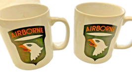 Mugs 2 Coloroll Kilncraft England Airborne Fort Campbell Kentucky KY Cof... - $23.24