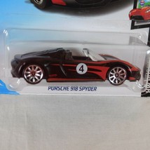 2017 Hot Wheels HW Roadsters Porsche 918 Spyder Black/Red Die Cast Toy Car NIB - £4.74 GBP