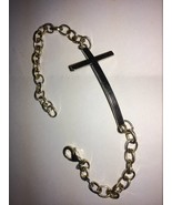 Silver Plated, Cross Bracelet, 9&quot; adjustable, CC1 - $10.00