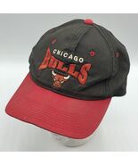 Chicago Bulls Vintage Snapback Hat Black Red NBA G Cap  - $29.67