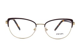 New Prada Pr 63XV 09B1O1 BORDEAUX/PALE Gold Authentic Eyeglasses Frame - £165.43 GBP